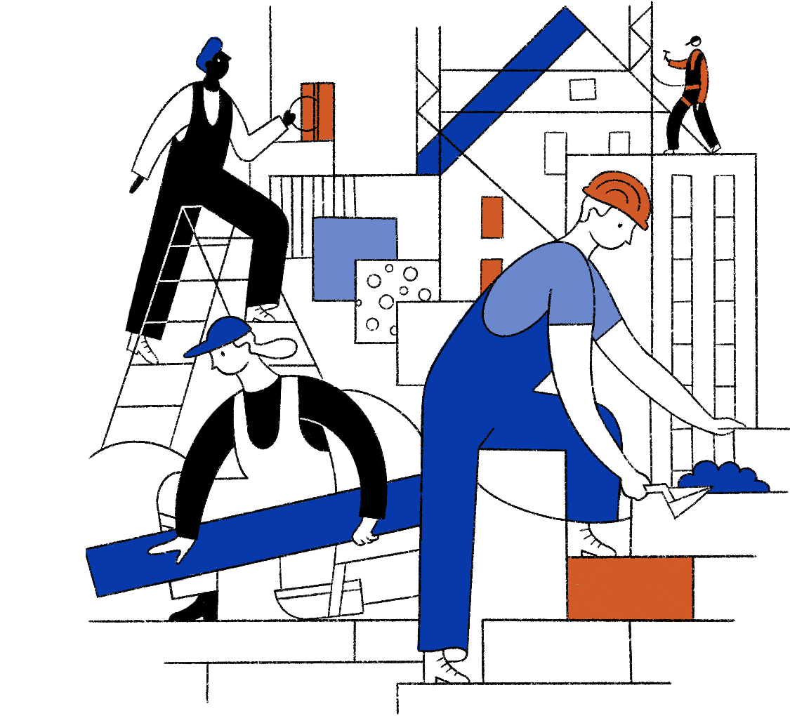 Bistra Bau Arbeiter Illustration